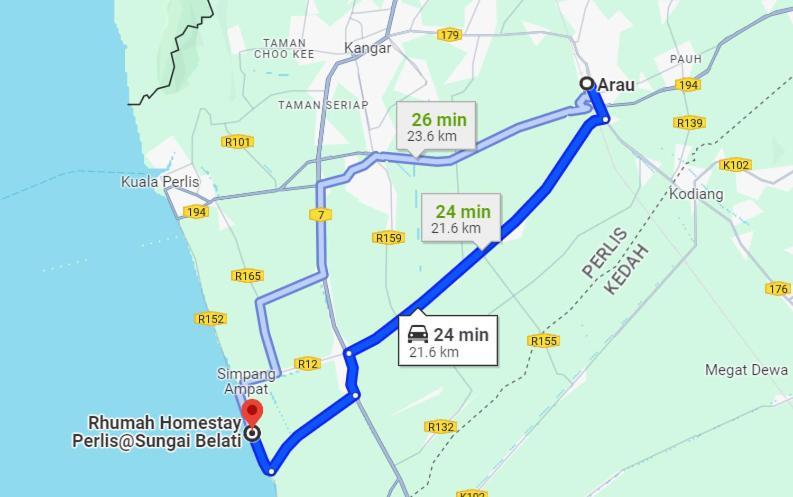 Rhumah Sungai Belati Villa Simpang Empat  Ngoại thất bức ảnh